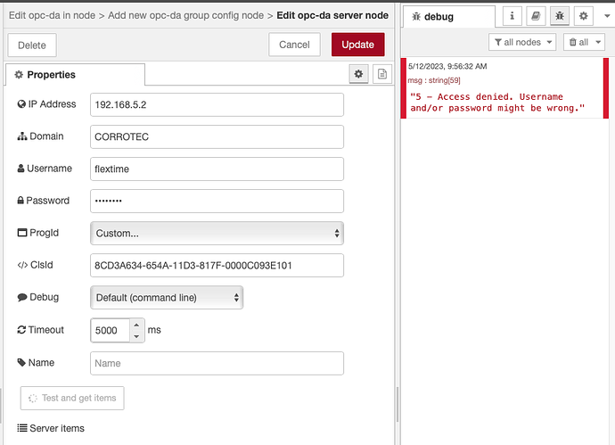 NodeRED Error